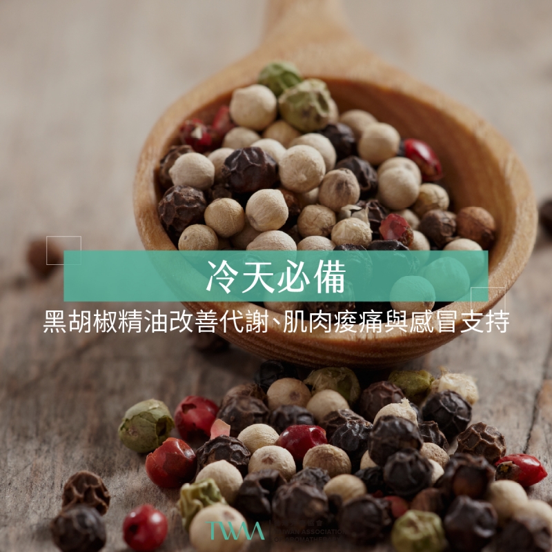 冷天必備：黑胡椒精油改善代謝、肌肉痠痛與感冒支持