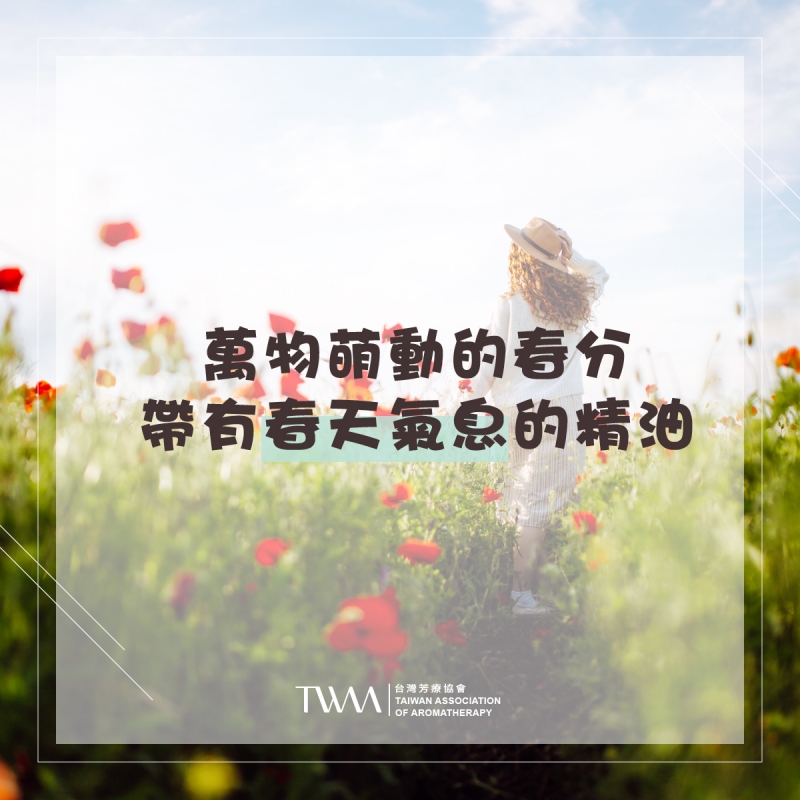 萬物萌動的春分，帶有春天氣息的精油